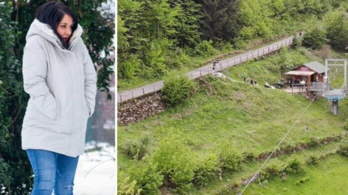 Tragedia en Italia! Cayó de una tirolesa a 40 metros de altura y sus nietas  grabaron su muerte